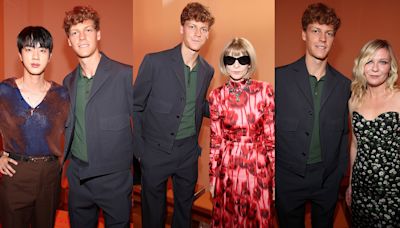 Jannik Sinner steps out with Jin, Kirsten Dunst and more at Gucci's Milan Fashion Week show | Tennis.com