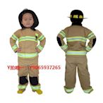 兒童COS衣服小消防員演出服兒童職業體驗角色扮演服裝幼兒園表演cosplay套裝