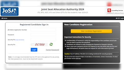 JoSAA Counselling 2024 Round 4 Seat Allotment Result Declared At josaa.nic.in, Direct Link Here