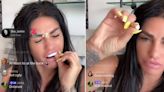 Katie Price shares latest cosmetic disaster as tooth falls out during social media livestream