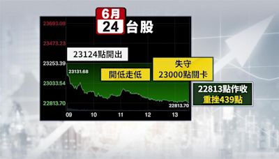 賣壓沉重！台股失守23000點 台積電重挫30元