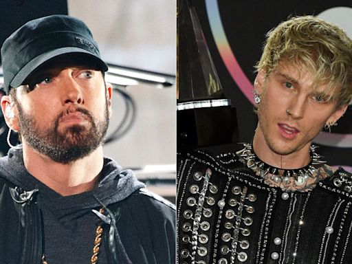 Eminem Claims Machine Gun Kelly Hooked Up with His Mom