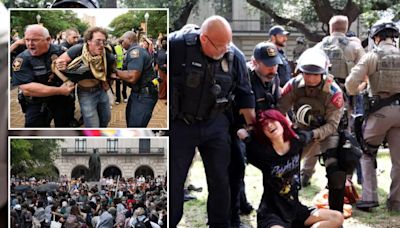 Horse-riding troopers squash anti-Israel protest at University of Texas that was inspired by Columbia