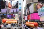 Times Square’s giant hot dog is apparently a meat manifesto about toxic masculinity