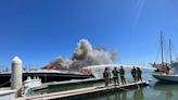 Boat fire sends up smoke from Channel Islands Harbor