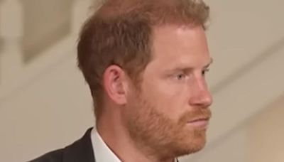 Prince Harry looks bored as he 'gazes off into the distance' in new interview
