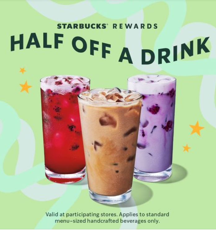 Starbucks offering half off drinks Thursday: How to get the deal