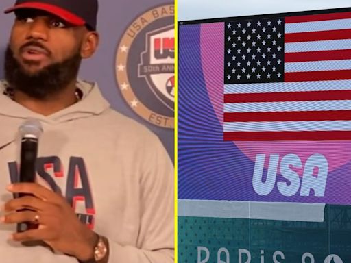 LeBron James had personal message for young athletes before USA flag honor