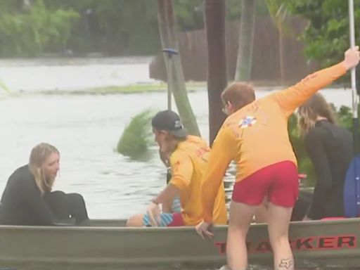 Sarasota residents evacuated from homes after record rainfall from Hurricane Debby