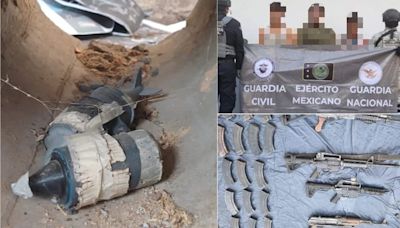 Localizan tres explosivos en Tierra Caliente y decomisan arsenal bélico en Buenavista, Michoacán