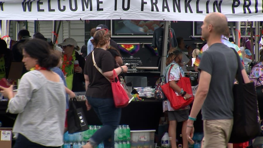 Advocates highlight book bans, Title IX at Franklin Pride