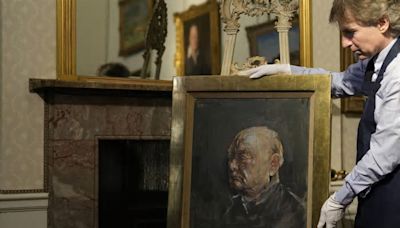 A painting of Winston Churchill by an artist whose work he hated is up for auction