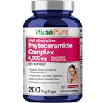 美國NusaPure植物神經醯胺複合物4000mg200粒純素膠囊（非基因改）含專利胡椒鹼