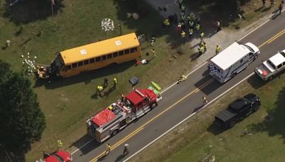 Driver tied to Johnston County school bus hit and run arrested, students taken to hospital