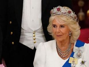 Queen Camilla Wears Burmese Ruby Tiara to Japan State Banquet