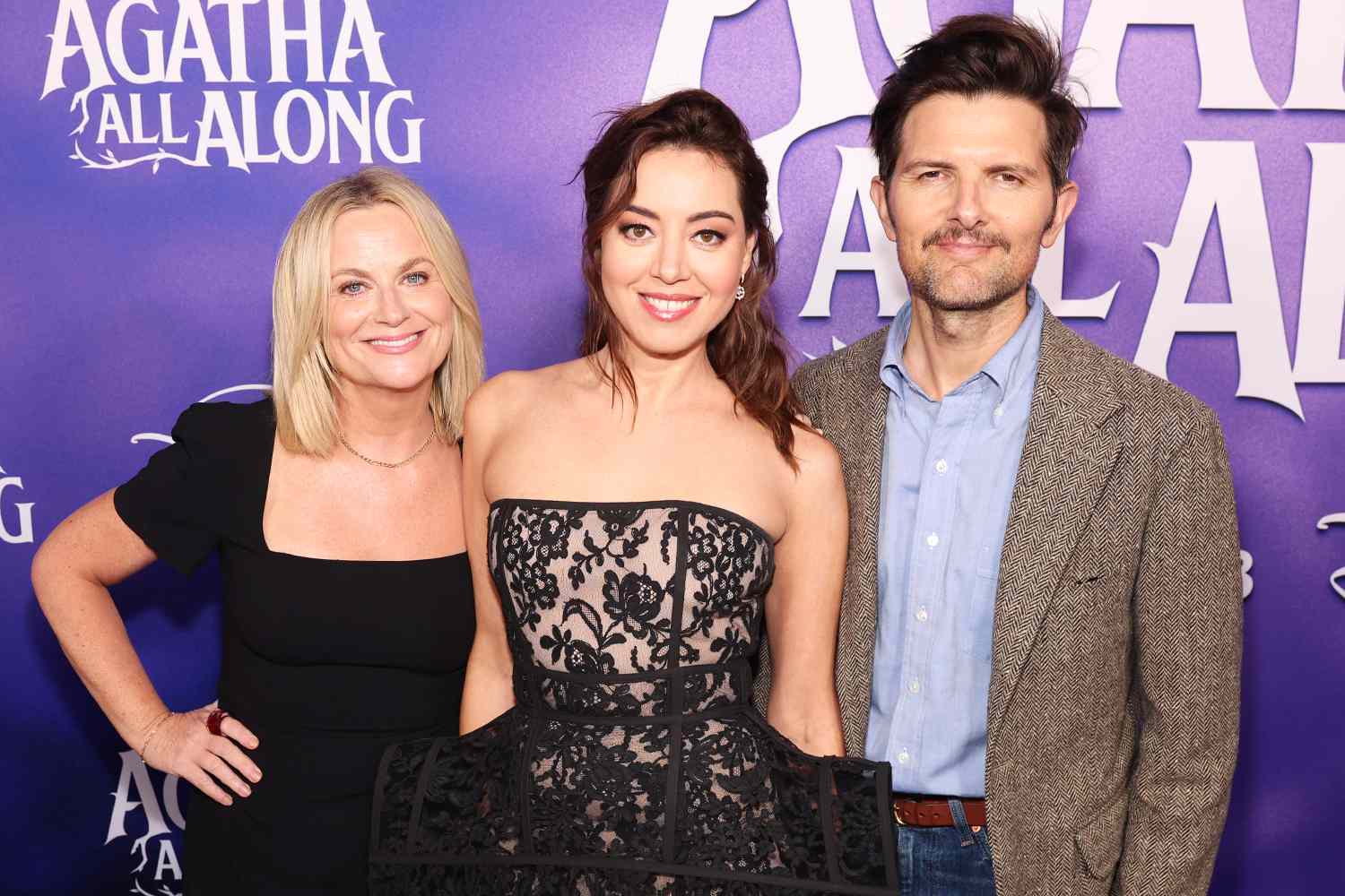 A Surprise 'Parks and Recreation' Reunion and More Scary-Fun Photos from the Agatha All Along Los Angeles Premiere