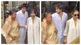 Malaika Arora and son Arhaan Khan offer support to her grieving mother Joyce at Anil Mehta's last rites