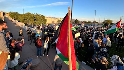 Pro-Palestine protesters demonstrate at Univ. of Utah, Salt Lake County Metro Jail