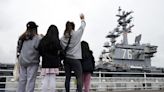 US Navy flagship carrier USS Ronald Reagan leaves its Japan home port after nearly 9 years