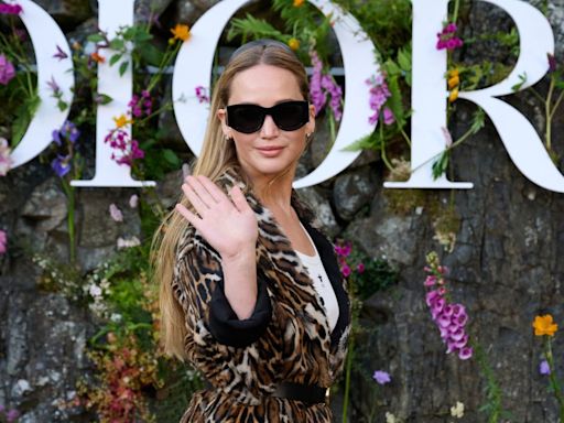 Jennifer Lawrence Revives the Y2K Leopard Print Trend in Dior's Front Row