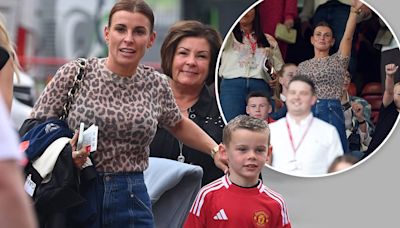 Coleen Rooney spends quality time with her sons at charity match