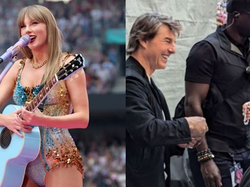 Travis Kelce dances with Tom Cruise, Mila Kunis, Ashton Kutcher and more at Taylor Swift Wembley night 2