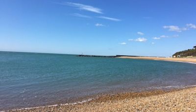 The mythically named Kent beach complete with convenient cafe and scenic walk