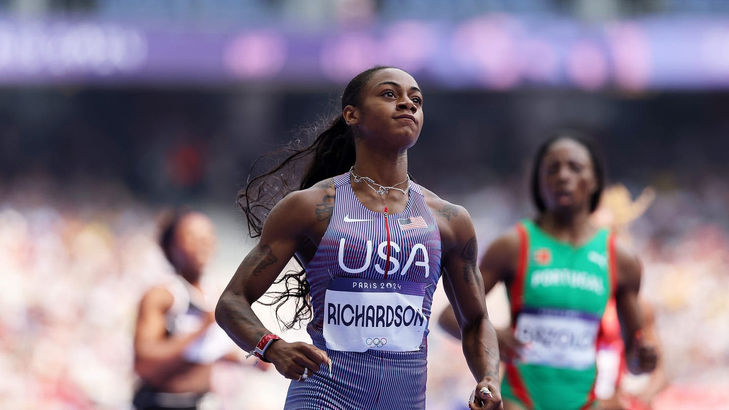 This Is the Moment Sha’Carri Richardson Won Her First-Ever Olympic Race