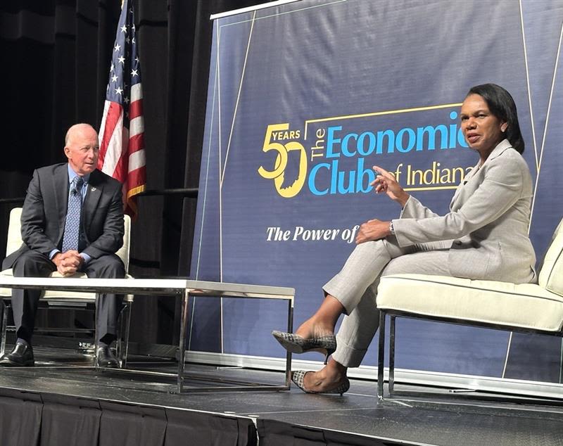 Condoleezza Rice voices concerns about defense preparedness at Economic Club luncheon - Indianapolis Business Journal