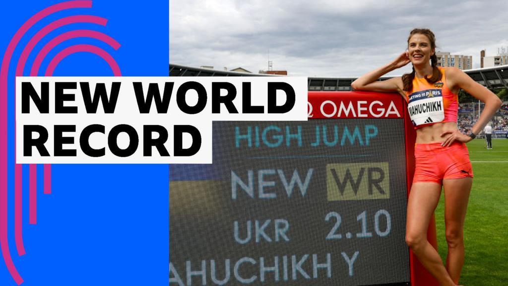 Ukraine's Mahuchikh breaks 37-year-old high jump world record