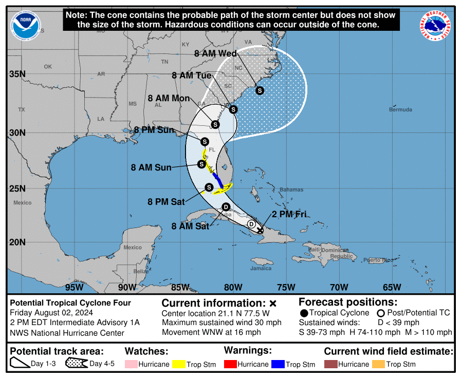 Fort Myers, Lee County under tropical storm warning as Potential Tropical Cyclone 4 progresses