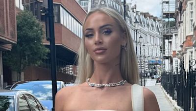 Glam footballer Alisha Lehmann suffers wardrobe malfunction in see-through top