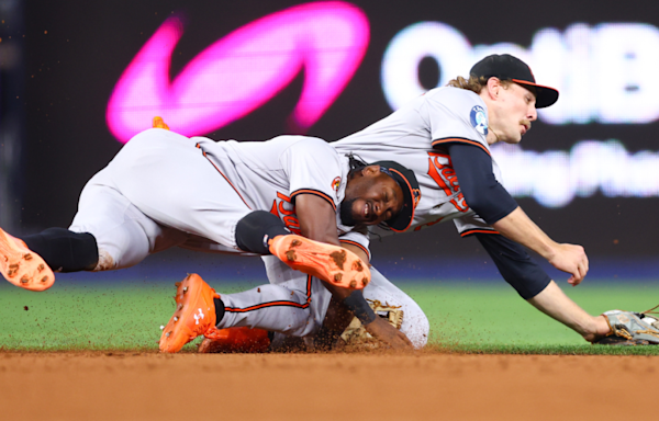 Jorge Mateo leaves Orioles game after ugly collision with Gunnar Henderson, but initial X-rays come back clean