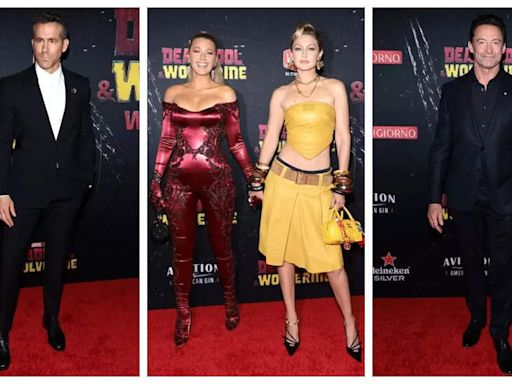 Blake Lively and Gigi Hadid channel their inner Deadpool and Wolverine as they join Ryan Reynolds and Hugh Jackman for New York Premiere - ...
