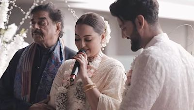 Sonakshi Sinha and Zaheer Iqbal exchange vows in presence of family and friends in new video; watch here