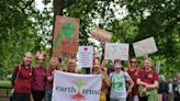 Earth Trust volunteers march in London protests alongside Dame Emma Thompson