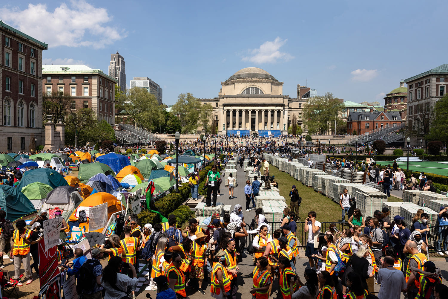 Columbia University begins suspending students after warning to clear out of protest camp