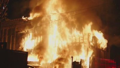 Historic South LA church goes up in flames