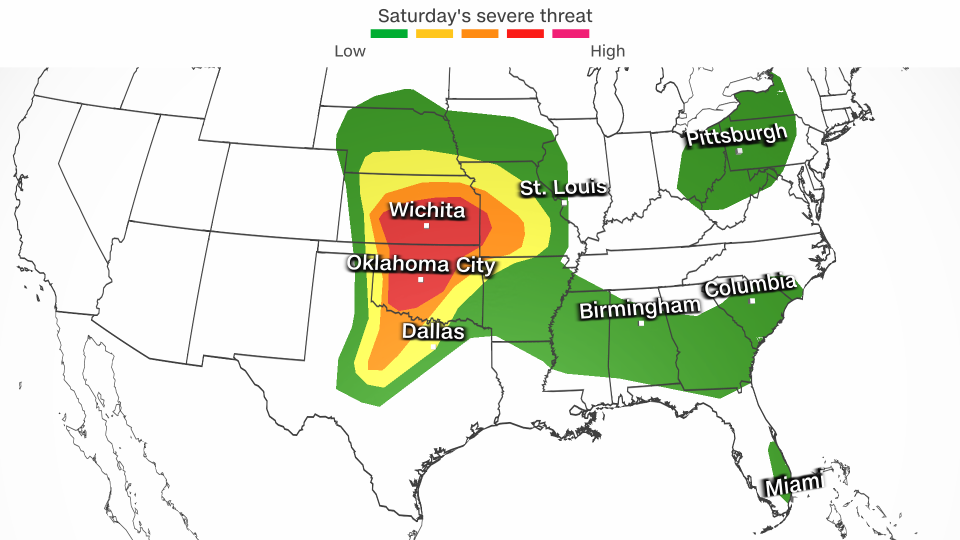 Weather Service issues ‘particularly dangerous situation’ tornado watch for parts of Texas, Oklahoma and Kansas