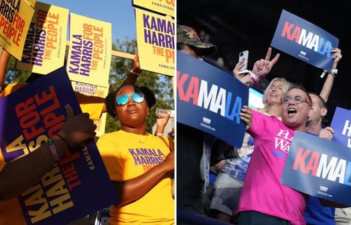 How has Kamala Harris changed since she first ran for president? Just look at the signs. - The Boston Globe