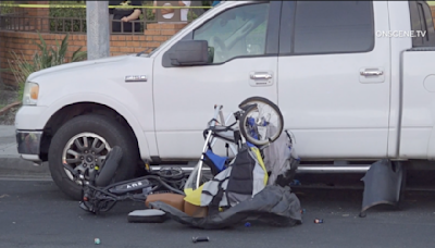 2 adults and 3 children out cycling are struck by hit-and-run driver in Garden Grove