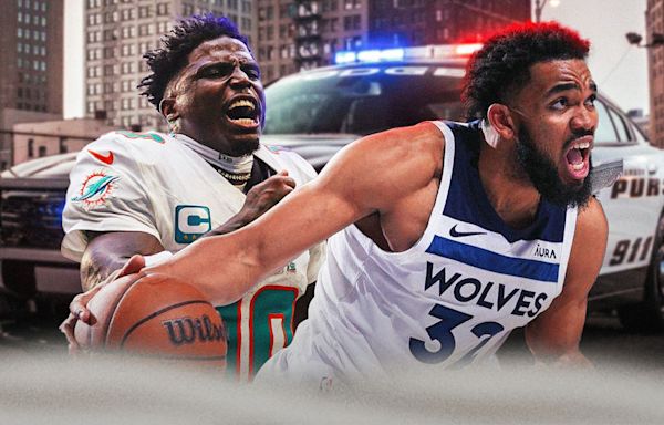 Timberwolves' Karl-Anthony Towns reacts to Tyreek Hill arrest video