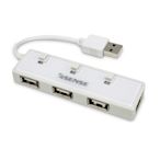 Esense USB 2.0 獨立開關 4埠 HUB集線器(U4)-白色