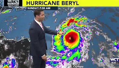 Hurricane Beryl heading towards the Caribbean with more rain chances closer to home