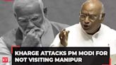 '14 Desho Main Gaye, Sekro Bhasan Kiya…', Mallikarjun Kharge attacks PM Modi for not visiting Manipur