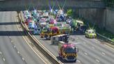 M27: Overturned campervan on motorway causes six-mile queues