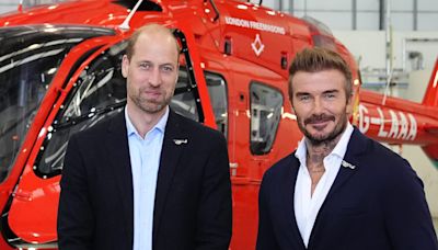 Beckham and William celebrate smashing funding goal for air ambulance charity