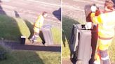 Fury as binman caught on CCTV dumping food waste straight into normal bin