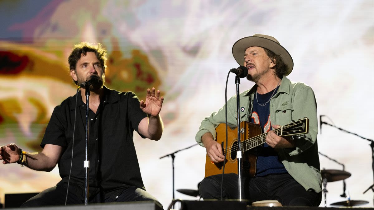 Eddie Vedder invites his “great, great pal” Bradley Cooper to join Pearl Jam for Neil Young and A Star is Born covers