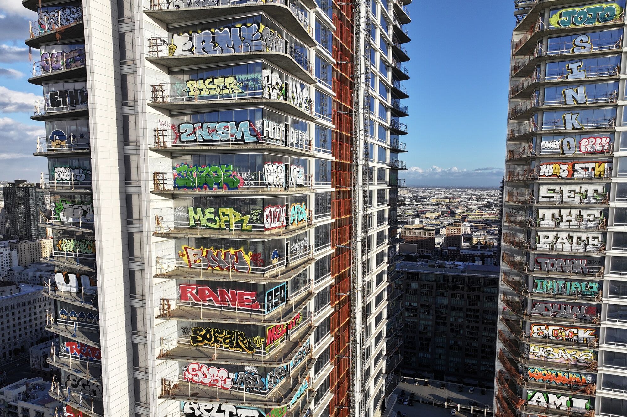 LA’s $1.2 Billion Graffiti Towers Put on Sale After Bankruptcy